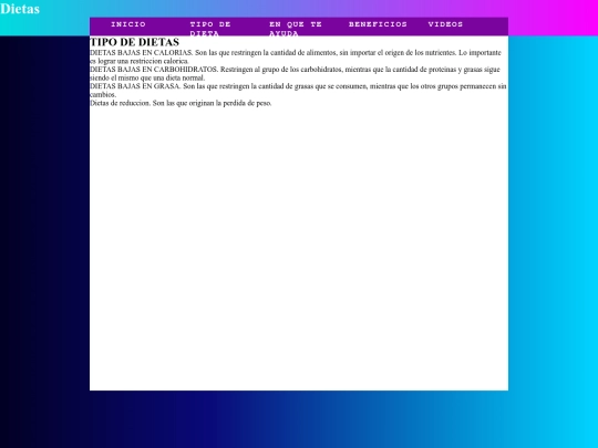 Prac estructura Css/tipodedietas screenshot