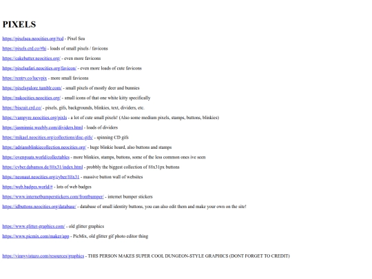 links screenshot