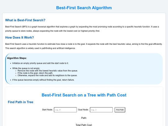 BestFirstSearch screenshot