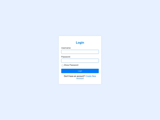 login screenshot