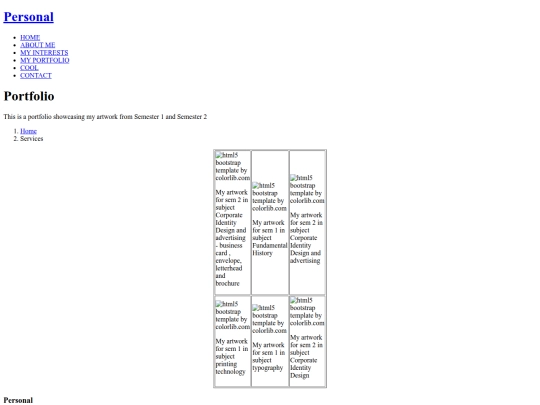 ASSIGNMENT 1/portfolio screenshot