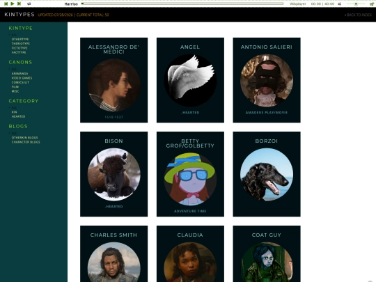 Kintypes/kintypes screenshot