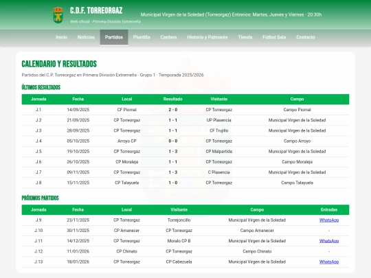 partidos screenshot