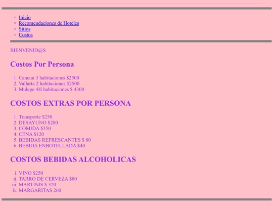 Paginas/Sitios screenshot