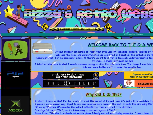 Retro screenshot