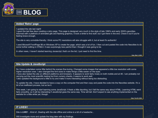 blog screenshot