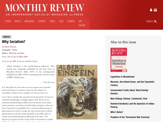 AmericanLeft/Why Socialism？ - Monthly Review (8_29_2026 3：21：46 AM) screenshot