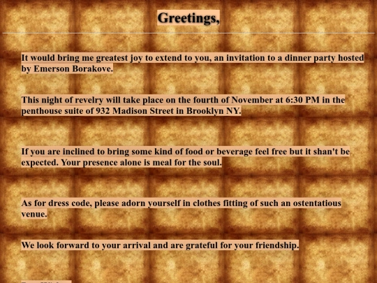 invitation screenshot