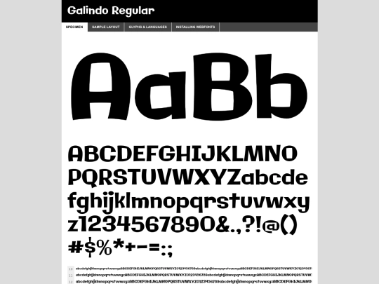 webfontkit-20250126-135521/galindo-regular-demo screenshot
