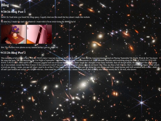 Blog screenshot