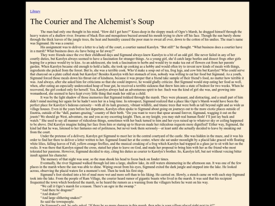 Short-Stories/Courier-Alchemist screenshot