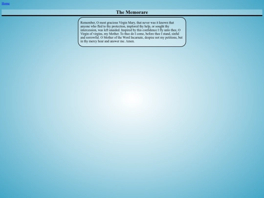 prayers/marian/memorare screenshot