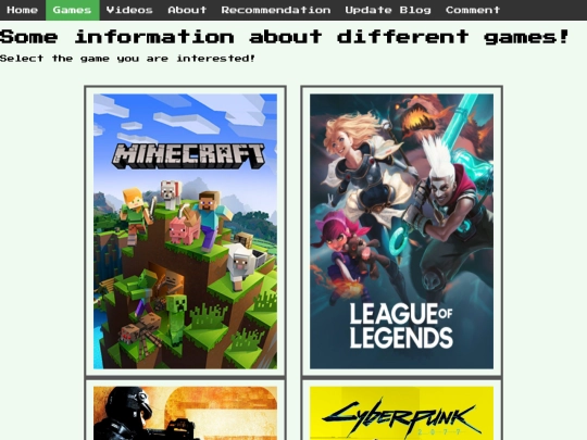 games screenshot