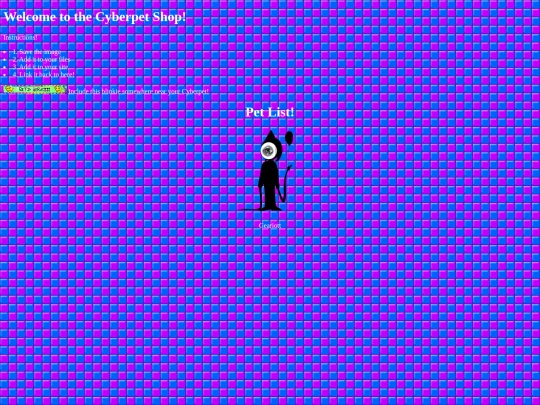 cyberpetshop screenshot