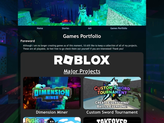 games-portfolio screenshot