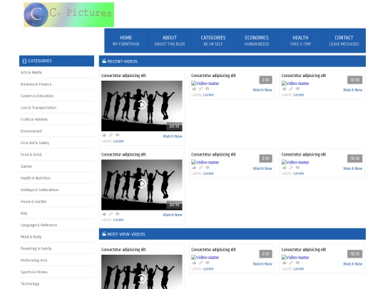 categories screenshot