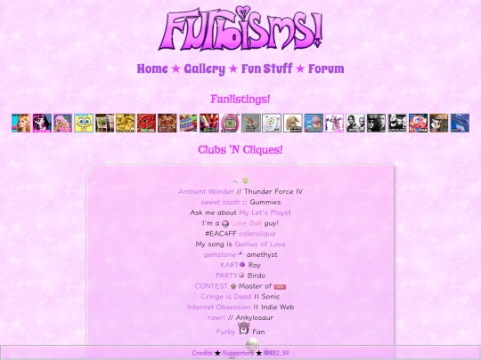 fanlistings screenshot