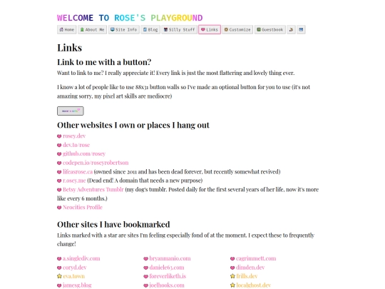 links screenshot