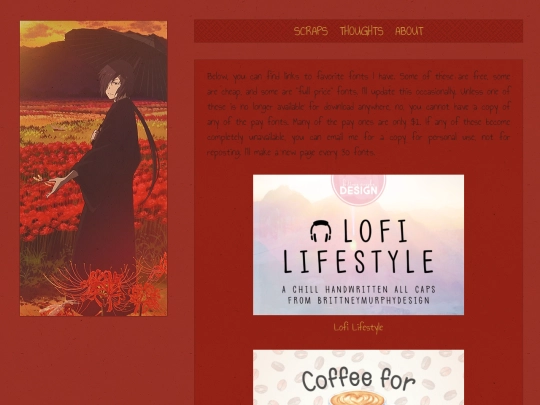 Scraps/Fonts screenshot