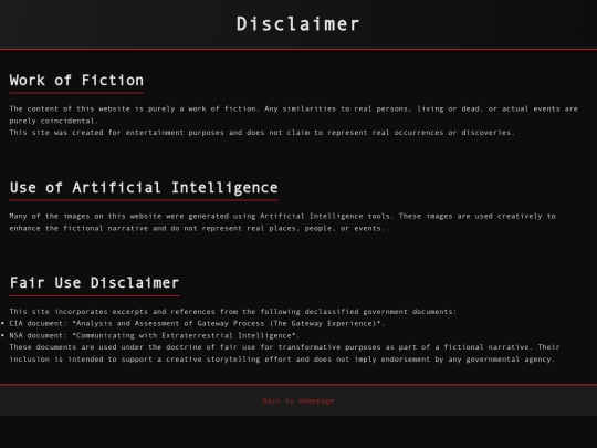 disclaimer screenshot