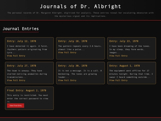 journals screenshot