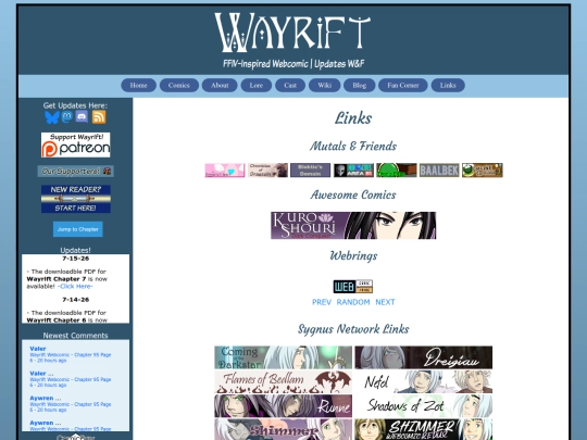 links screenshot