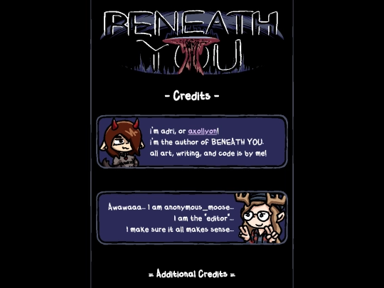 beneathyou/credits screenshot