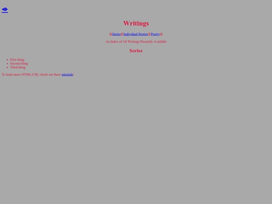 Writings screenshot