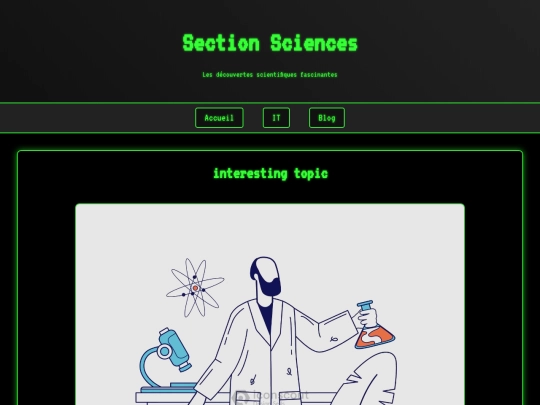 sciences screenshot