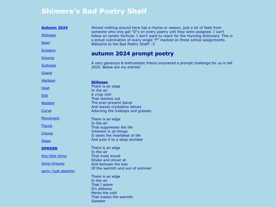 poetry/landing screenshot