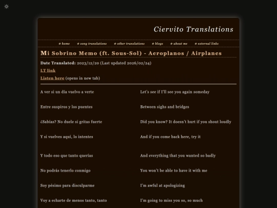 songtls/misobrinomemoaeroplanos screenshot
