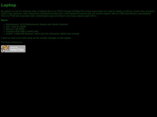 Projects/Laptop screenshot
