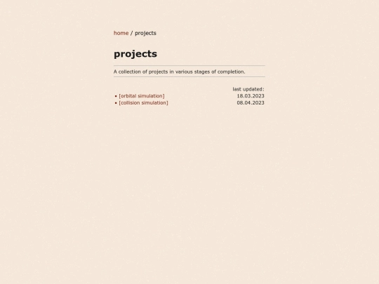 projects screenshot