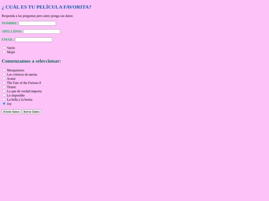 Fomulario screenshot