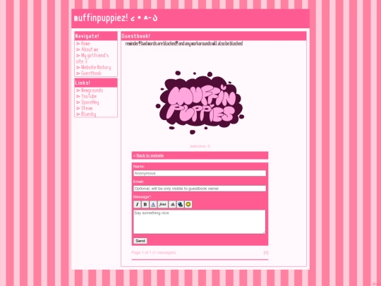 guestbook screenshot