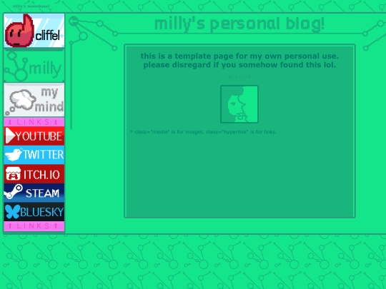 milly/post/template screenshot