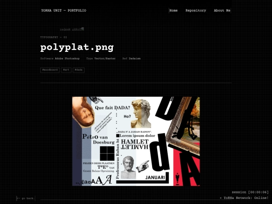 navigation/hobbies/typography/2-polyplat/content screenshot