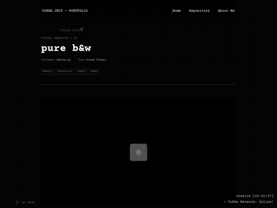 navigation/hobbies/visuals/2-pure_b&w/content screenshot