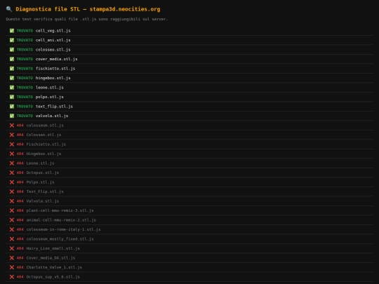 diagnosi screenshot