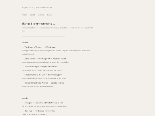 links screenshot