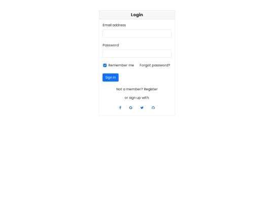 login screenshot