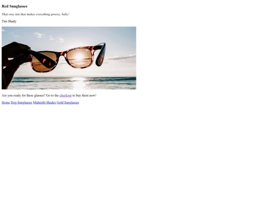 shady shop/pages/redsunglasses screenshot