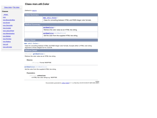 geog3530/code10/mxn.util.Color screenshot