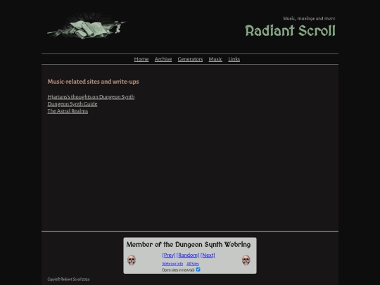 links screenshot