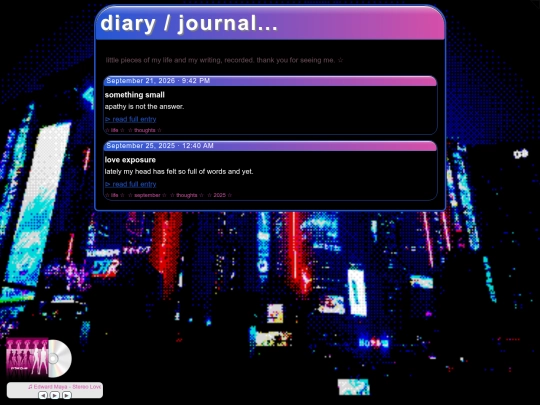 diary screenshot