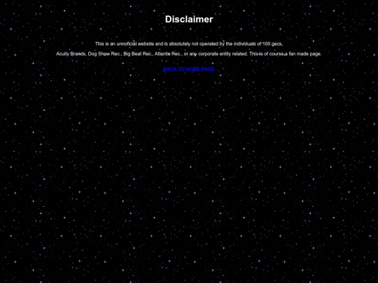 disclaimer screenshot