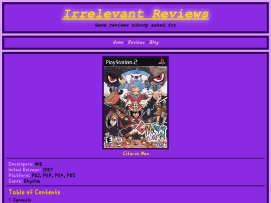 reviews/2026/gitaroo-man screenshot