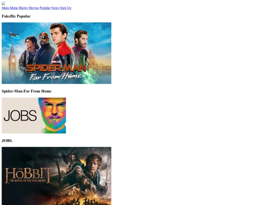 fakeflix screenshot