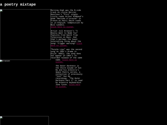 diary/poetrymixtape screenshot