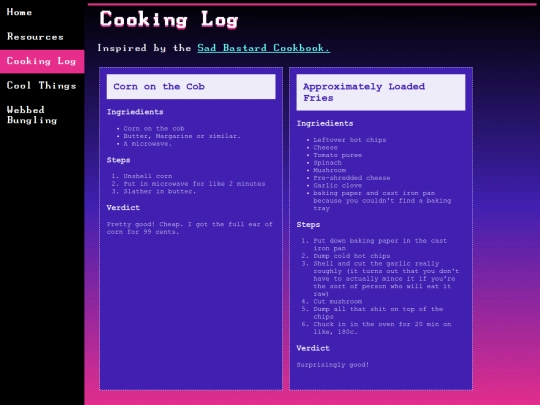 recipes screenshot